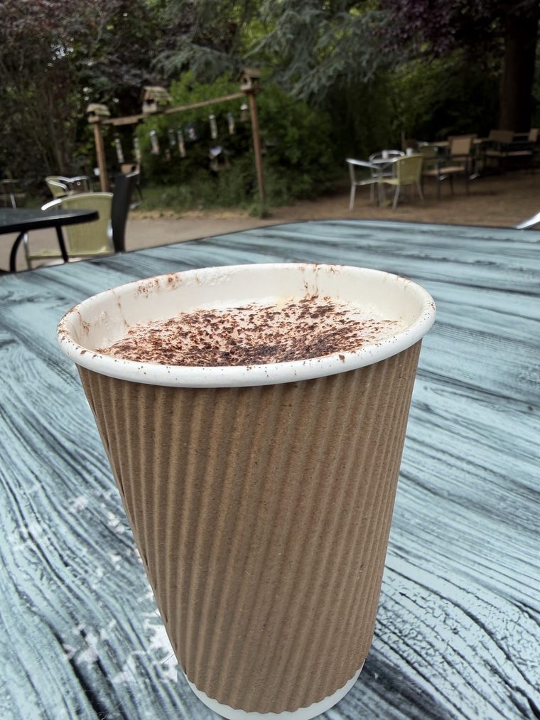 Cappuccino topped with chocolate sprinkles